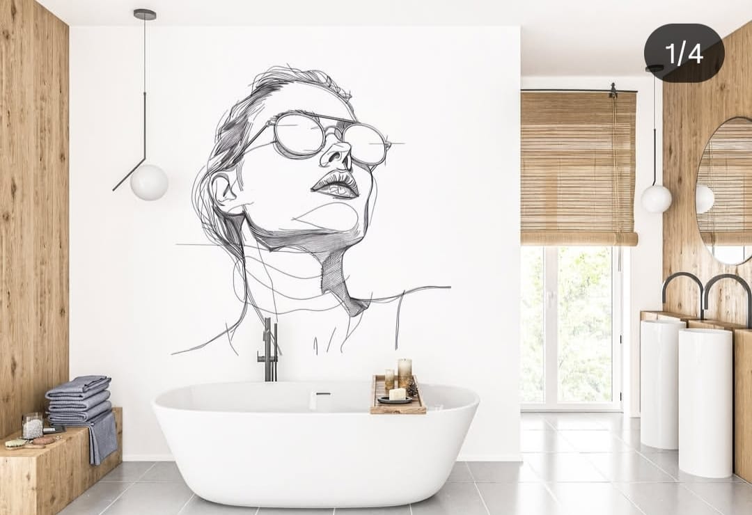 Stampa verticale ambiente bagno